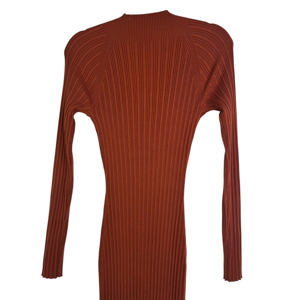 Aritzia Wilfred Alchemy Dress Orange Rust Long Sleeve Bodycon Dress Size Medium - Picture 11 of 16